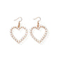 Harajuku soft cute retro geometric heart-shaped heart-shaped love peach heart sweet pearl earrings girls jewelry