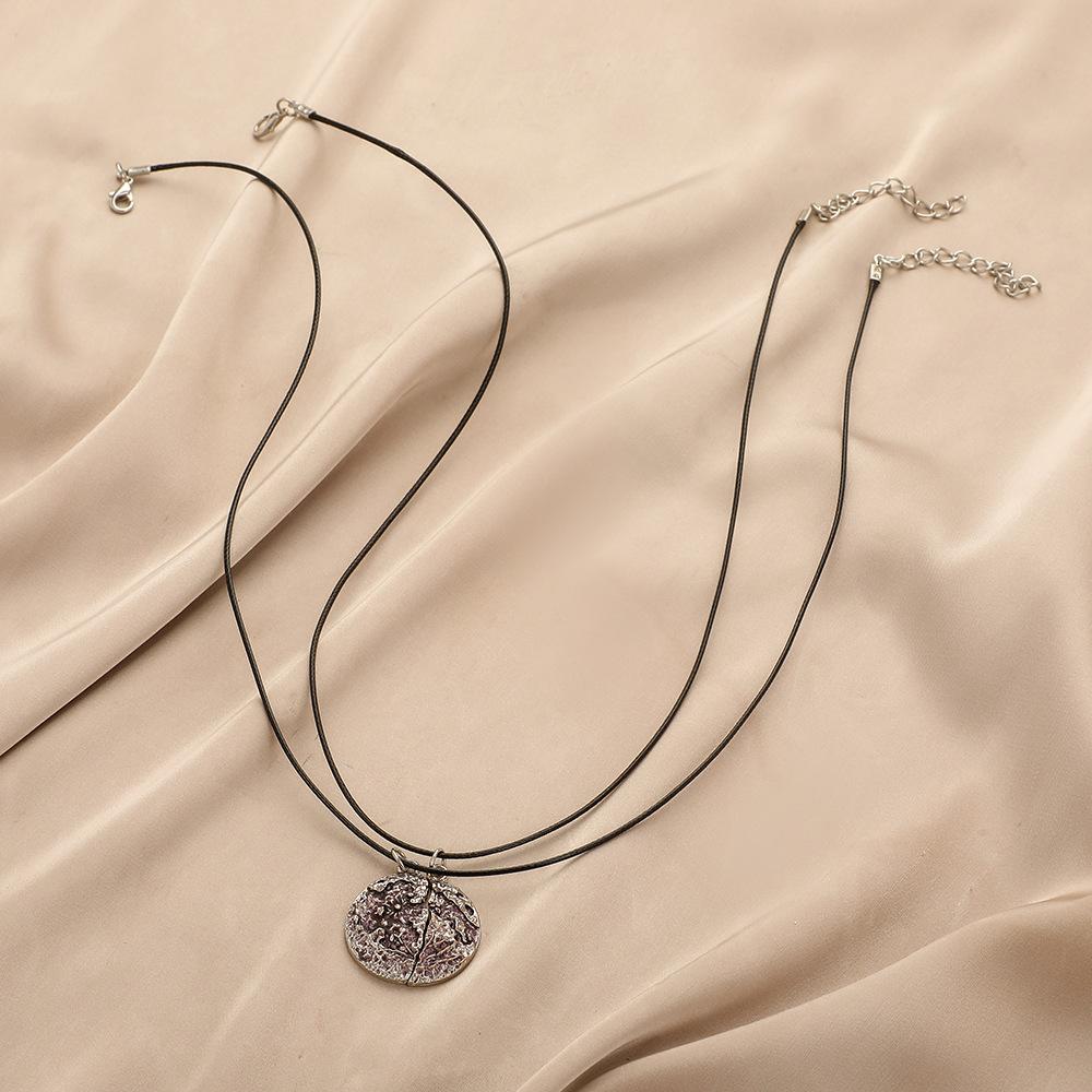 Fashion personality high sense design niche wild couple moon surface moon sun necklace set