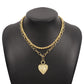N9321 Jewelry Exaggerated Stacked Heart Pendant Necklace Hip-Hop Punk Personalized Clavicle Chain Female