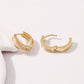 E8437 Minority Geometric Indifferent Earrings Women's Simple Brass Color Preserving Personality Commuting Earrings Earrings