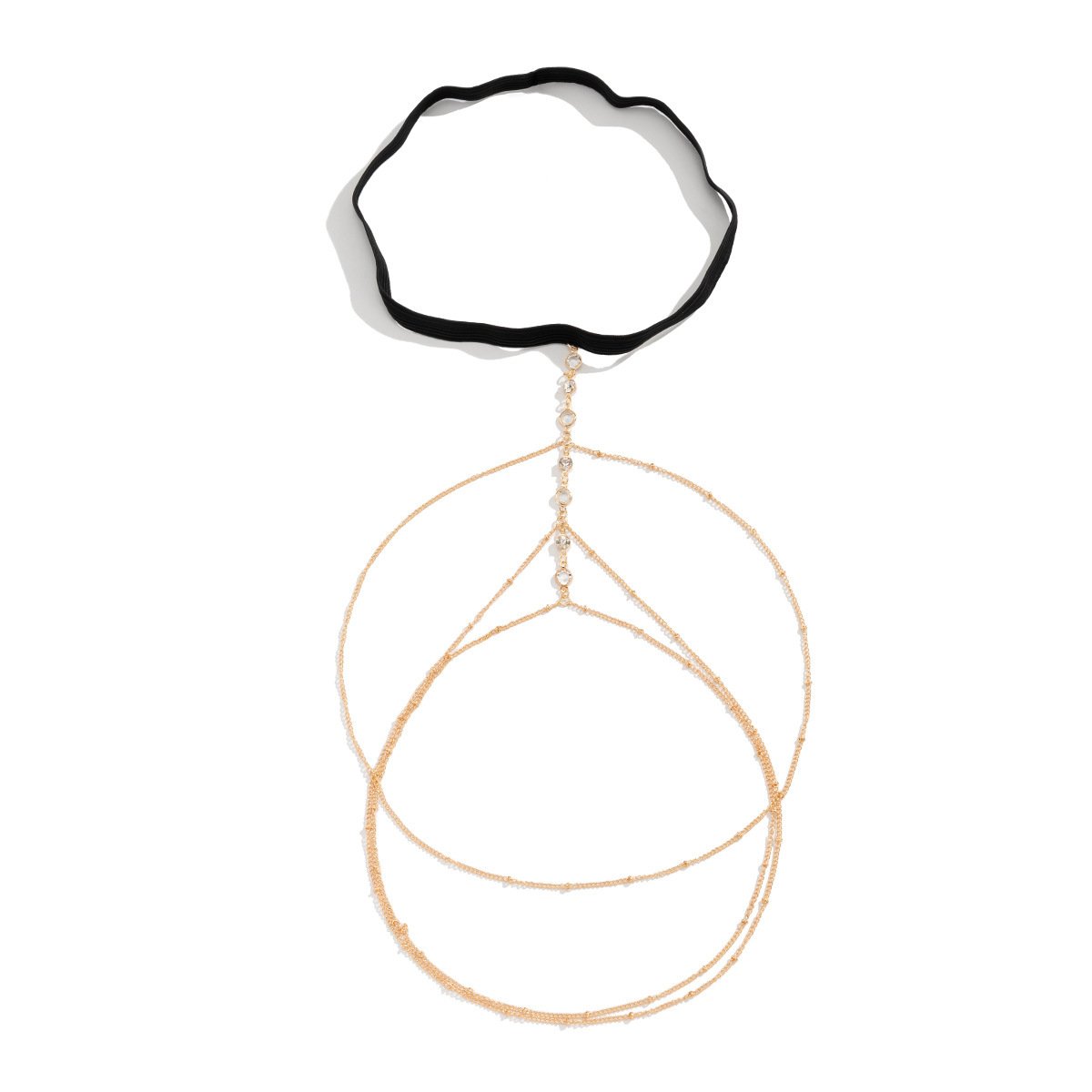 Jewelry Sexy Beach Imitation Pearl Body Chain Simple Sexy Star Rhinestone Tassel Thigh Chain