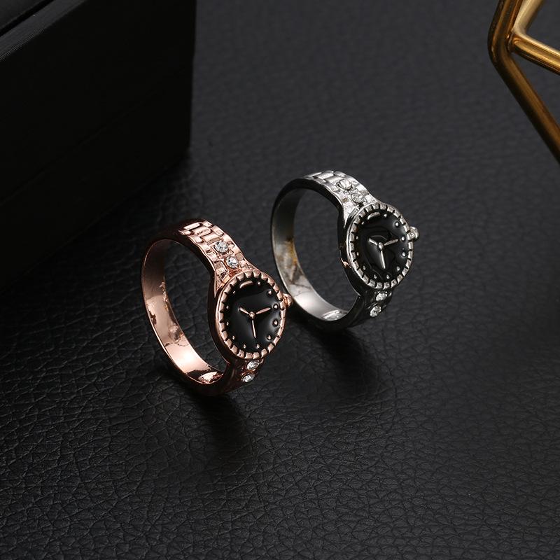 Jewelry Creative Watch Shape Fashion Ring Personality Couple Ring Personality Jewelry