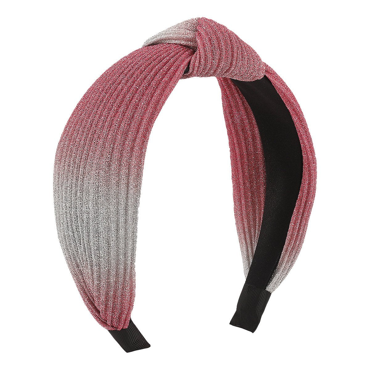 F5162 French light luxury creative tie-dye color contrast personality headband fabric knotted bright silk vertical pattern fashion headband female