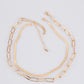 Necklace Gold Plated Snake Chain Copper Double Layer Necklace Women Necklace Jewelry