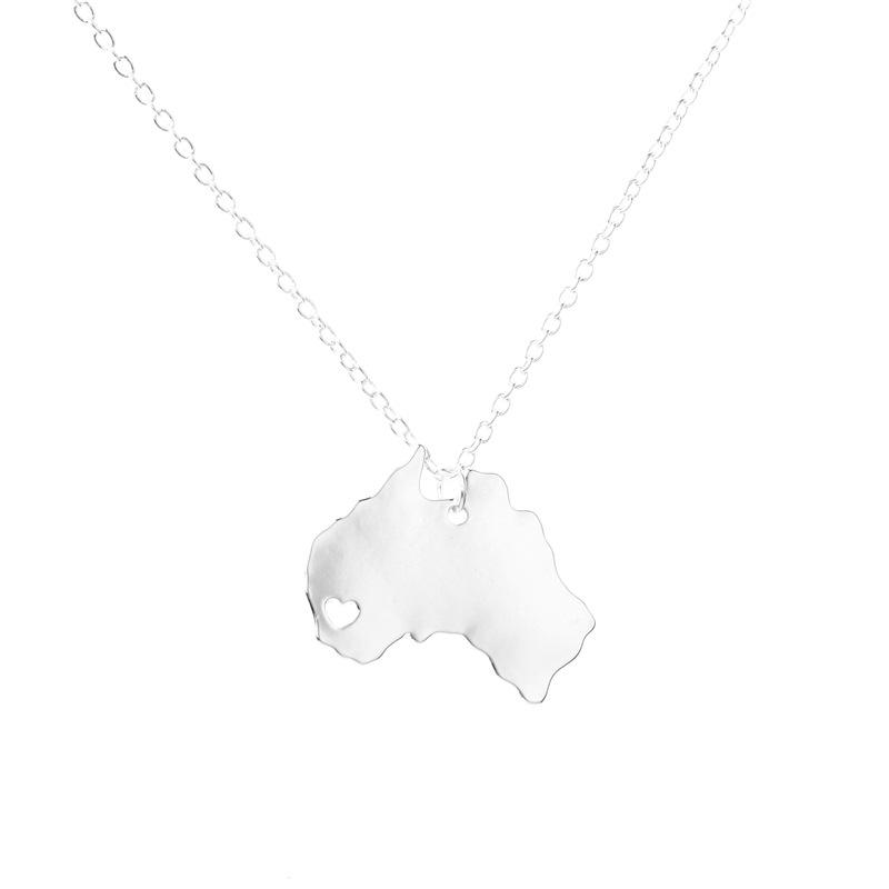 Australia Map Australia Necklace Map Necklace