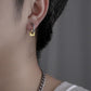 Fashion Men's Trend Personality Stainless Steel Geometric Square Earrings Stud Earrings Versatile Titanium Steel Earrings