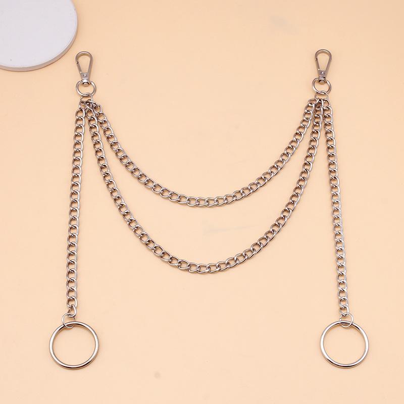 Simple Retro Hip-Hop Ring Pants Chain Women's Frosty Trendy Punk Metal Denim Chain Body Chain