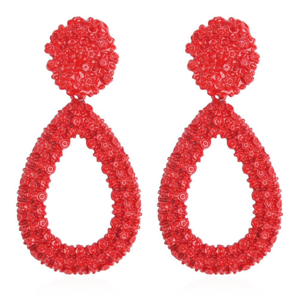 Magnesium Di E4824 Fashion Explosion Style Personality Trend Water Drop Hollow Earrings Female