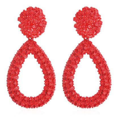 Magnesium Di E4824 Fashion Explosion Style Personality Trend Water Drop Hollow Earrings Female
