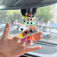 Fashion cartoon resin color small mushroom creative key chain men and women car bag key chain pendant