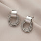 Hollow hemp wreath geometric winding earrings fashion simple trend retro elegant temperament ear jewelry