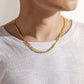 Men's Stainless Steel Titanium Steel Plated 18K Gold Short Necklace Simple and Elegant Clavicle Chain Accessories Year