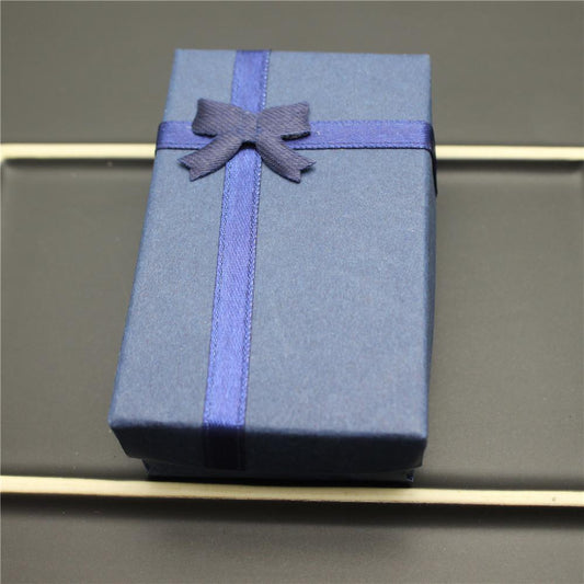 Heaven and Earth Cover Packaging Box Bowknot Decoration Jewelry Box Rectangular Necklace Ring Jewelry Box