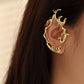 E1299 Earrings Frosty Creative Design Earrings Simple Metal Geometric Fashion Earrings