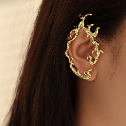 E1299 Earrings Frosty Creative Design Earrings Simple Metal Geometric Fashion Earrings