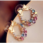 Full Diamond Bowknot Earrings Retro Exquisite Flower Earrings Popular Earrings Jewelry