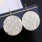 Palace exaggerated retro hollow flower earrings disc swing frosted star earrings of the same style
