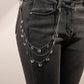 Rock Metal Ring Pants Chain Punk Chain Trendy Personalized Belt Versatile Clothing Accessories