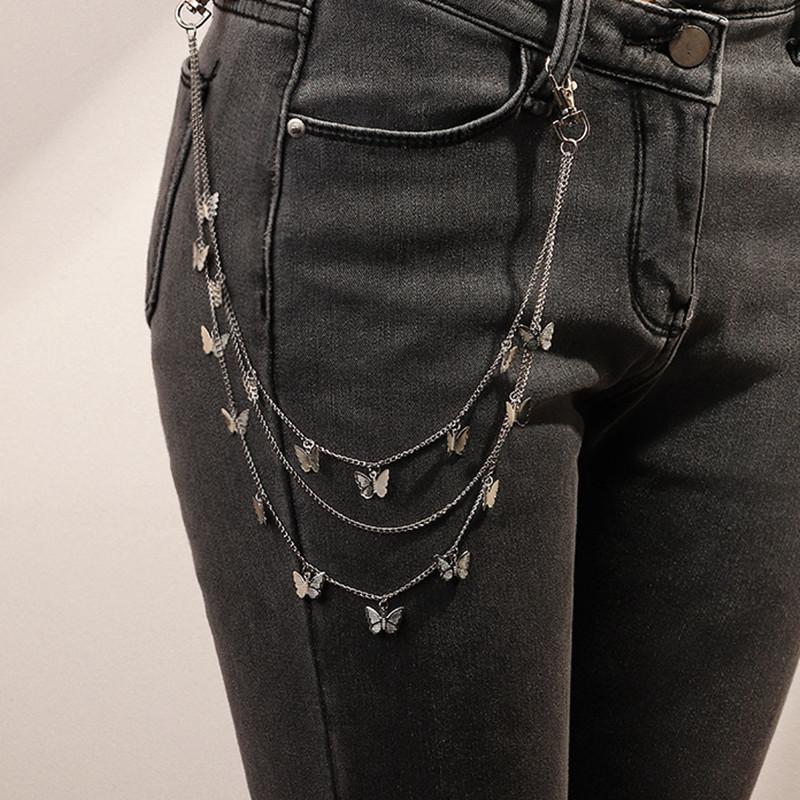 Rock Metal Ring Pants Chain Punk Chain Trendy Personalized Belt Versatile Clothing Accessories