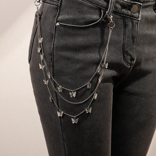 Rock Metal Ring Pants Chain Punk Chain Trendy Personalized Belt Versatile Clothing Accessories