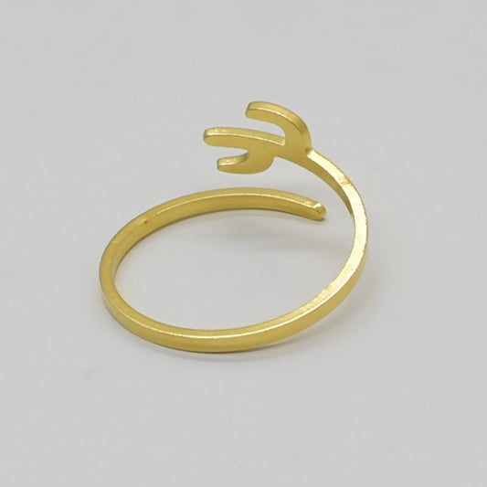 Titanium steel jewelry simple personality opening cactus ring female