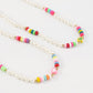 N9966 Bohemian Ethnic Necklace Imitation Pearl Soft Pottery Colorful Necklace Leisure Vacation Pendant