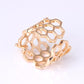 Fashion creative honeycomb bee hollow ring personality geometric hexagonal ring ring hand jewelry