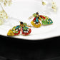 Ins fashion girl jewelry creative ear jewelry color butterfly diamond earring earrings earrings