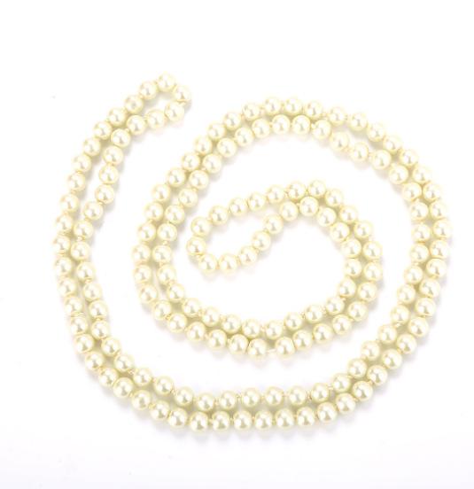 Fashion Simple Pearl Necklace Fashion Multilayer Sweater Chain Clavicle Chain Jewelry