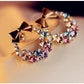 Full Diamond Bowknot Earrings Retro Exquisite Flower Earrings Popular Earrings Jewelry