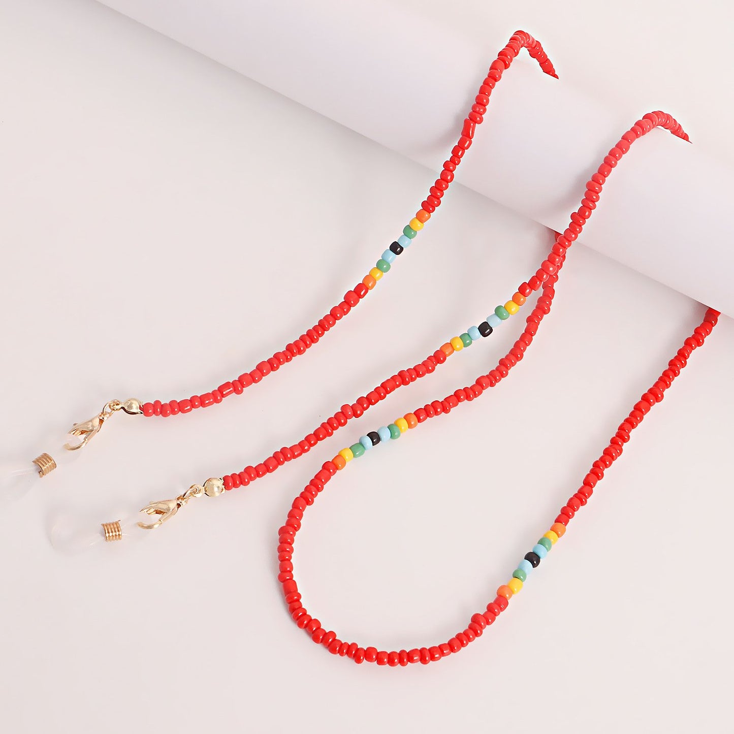 Accessories trend color rice beads glasses chain jewelry beaded accessories mask chain non-slip