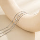 Jewelry simple imitation crystal ball chain multi-layer necklace female all-match geometric metal necklace
