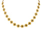 Small clear ins ladies retro simple and exquisite small daisy small yellow flower necklace jewelry