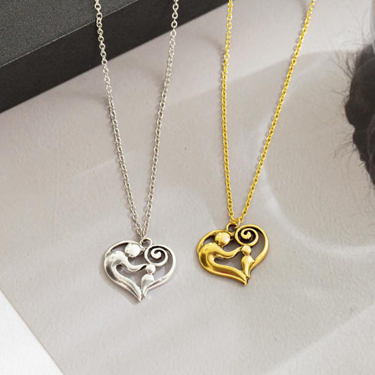 Mother's Day necklace mother child heart-shaped necklace heart-shaped pendant mother gift