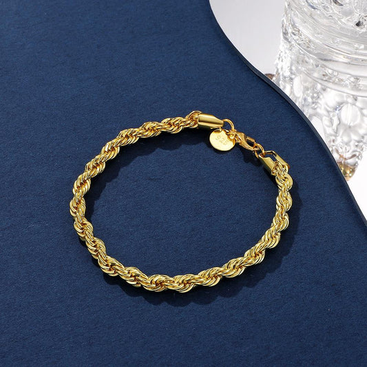 Jewelry Simple Braided Twist Bracelet Vintage Metal Couple Bracelet Accessories