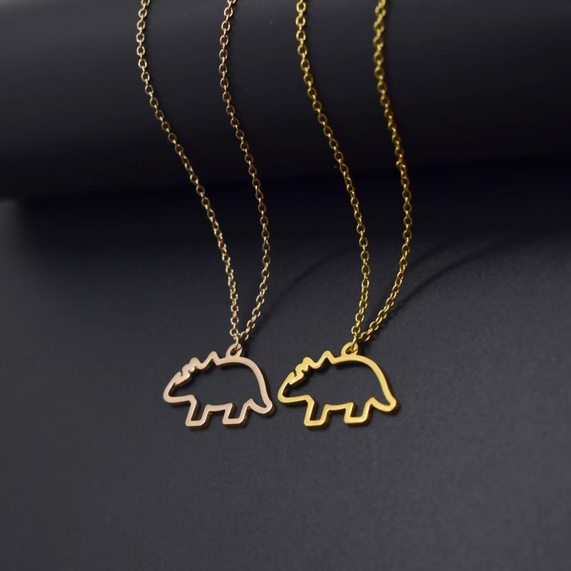 Animal jewelry creative small animal love rhinoceros necklace female