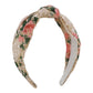 F4489 spring and summer small fresh floral embroidery headband women's chiffon yarn knotted gentle simple retro sweet headband