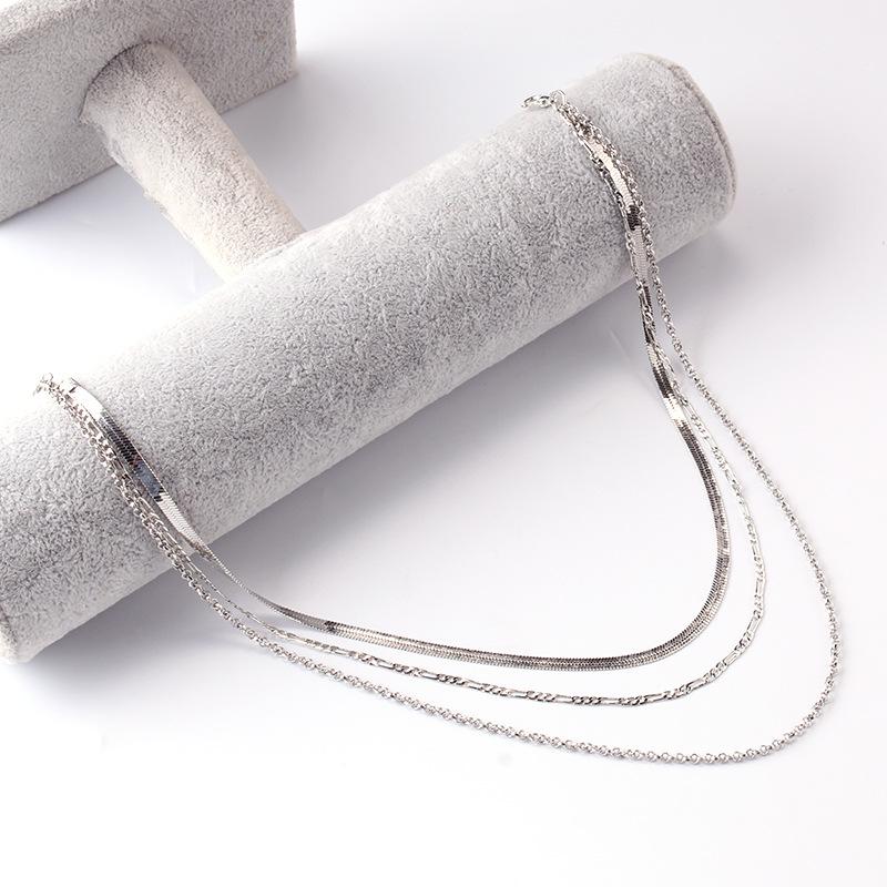 Multi-layered necklace ins cold necklace simple metal necklace year popular collarbone chain