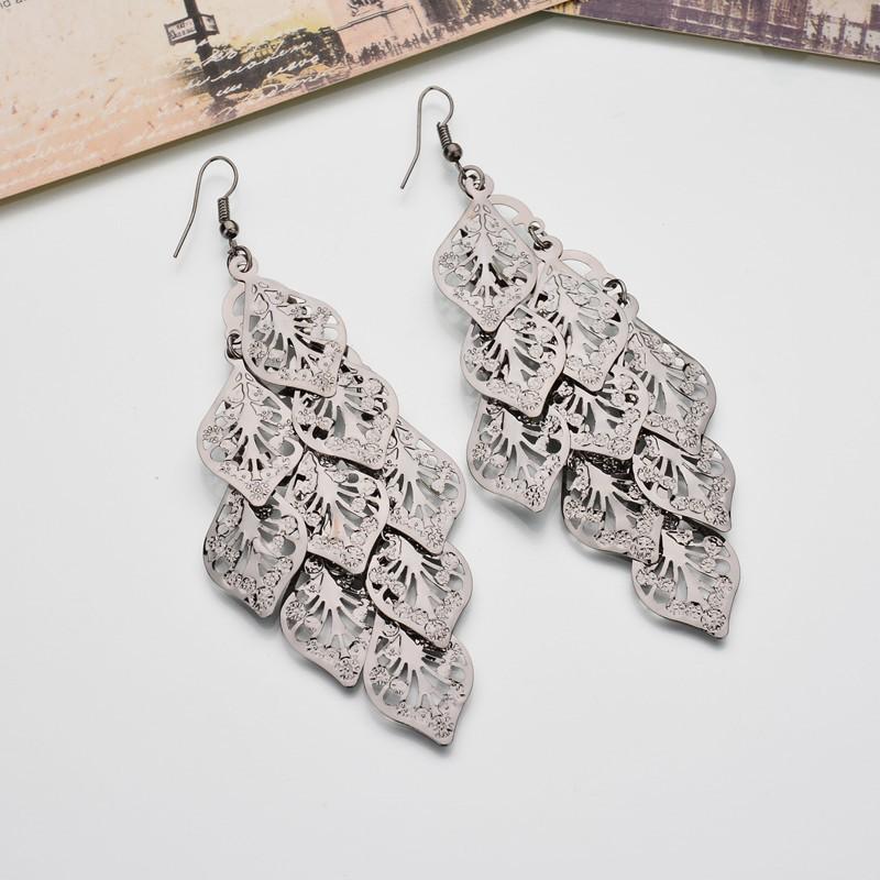 Fashion meets rainy season electroplated leaf earrings clothing accessories earrings earrings