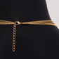 Fashion multi-layer geometric disc English diamond cross necklace jewelry