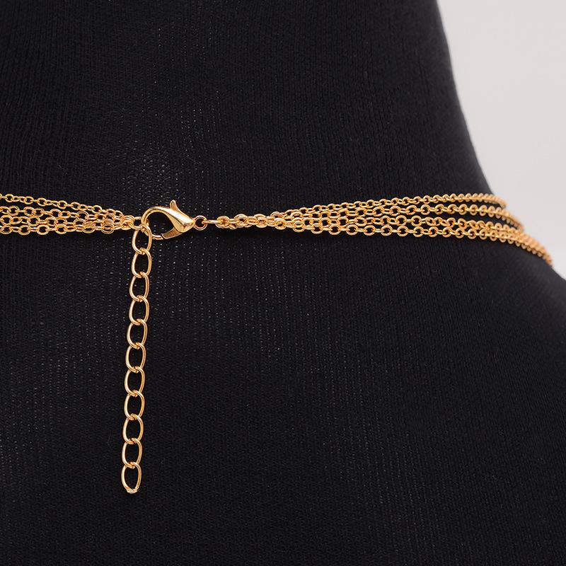 Fashion multi-layer geometric disc English diamond cross necklace jewelry