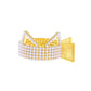Ins net red cat ear inlaid diamond hairpin back head high ponytail pearl catch clip fixed artifact clip headdress