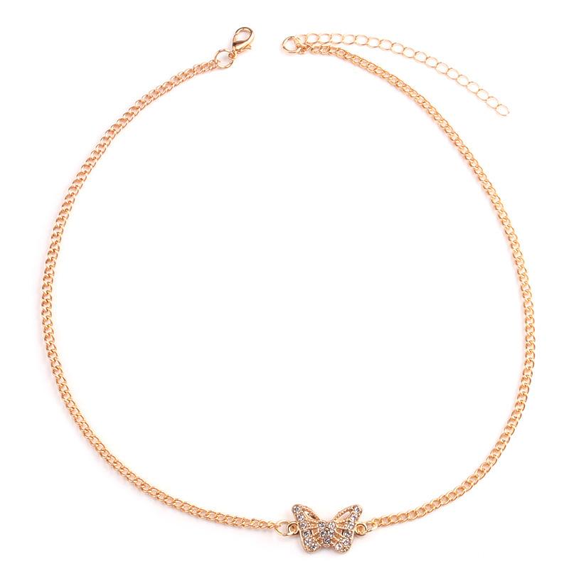 Jewelry Trend Single Butterfly Pendant Necklace Simple Fashion Versatile Women's Necklace