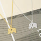 Cute Elephant Necklace Electroplating Color Preserving Alloy Baby Elephant Necklace Animal Pendant Clavicle Chain Jewelry