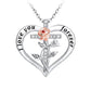 Explosive jewelry fashion simple heart-shaped cross two-color rose diamond necklace for ladies