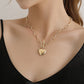 Jewelry chain can be opened peach heart pendant necklace ladies fashion simple temperament heart-shaped necklace