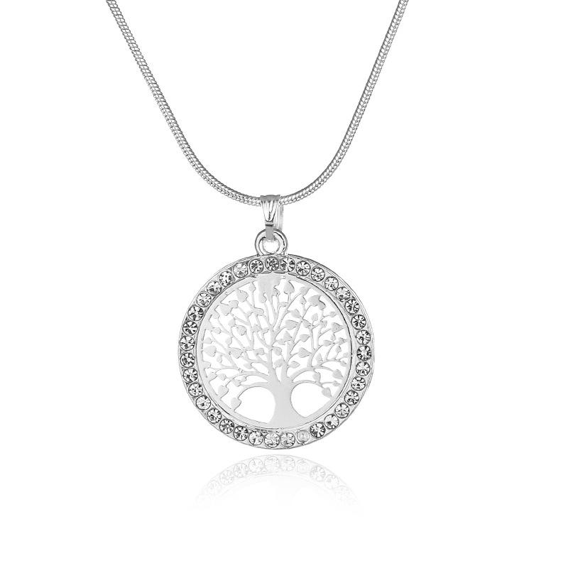 Tree of Life Pendant Necklace Jewelry Fashion Personality Hollow Peace Tree Necklace