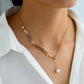 Ins simple temperament wheat ear necklace exquisite niche pearl super fairy pendant personality adjustable trend clavicle chain