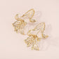 E185 Exaggerated light luxury hollowed out tulip geometric earrings ZA personality three-dimensional retro temperament earrings