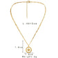 Simple personality light luxury women's metal hollow anchor star element pendant color-preserving necklace